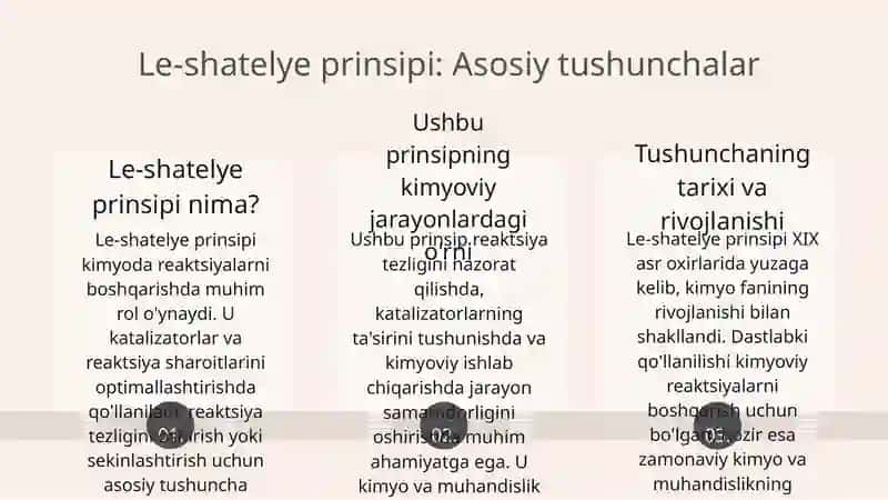 Le-shatelye prinsipi va uning kimyoviy jarayonlardagi ahamiyati 3