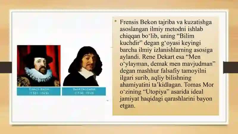G‘ARB VA SHARQ UYG‘ONISH DAVRINING MUHIM FAYLASUFLARI VA G‘OYALARI 3