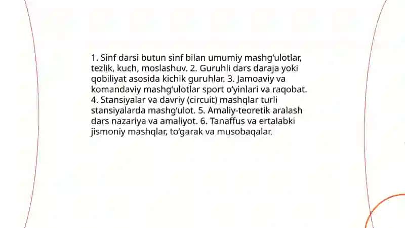 Umumta’lim maktablarida jismoniy tarbiyaning shakllari 3