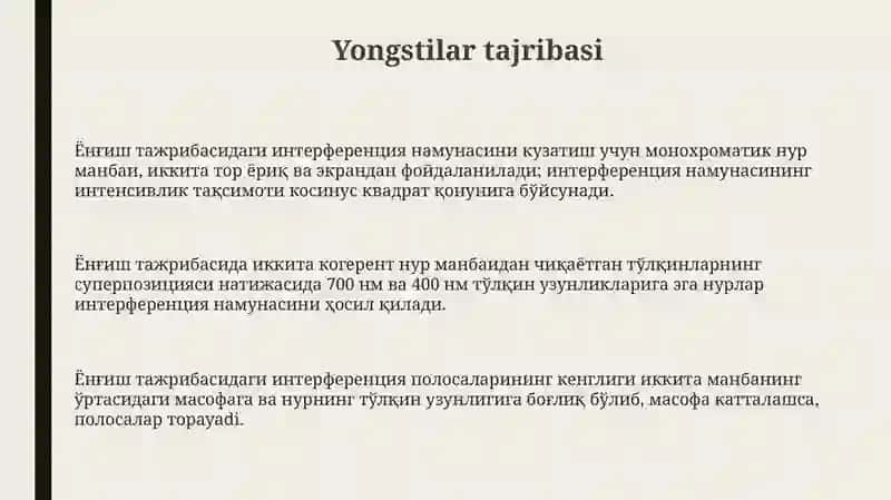 Yongstilar tajribasi 3