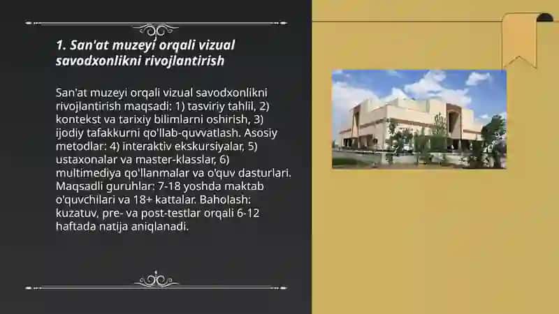 San'at muzeyi vizual tafakkur maktabi 3