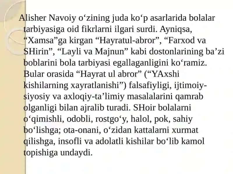 Alisher Navoiy ijodiy bolar kitobxonligi 3