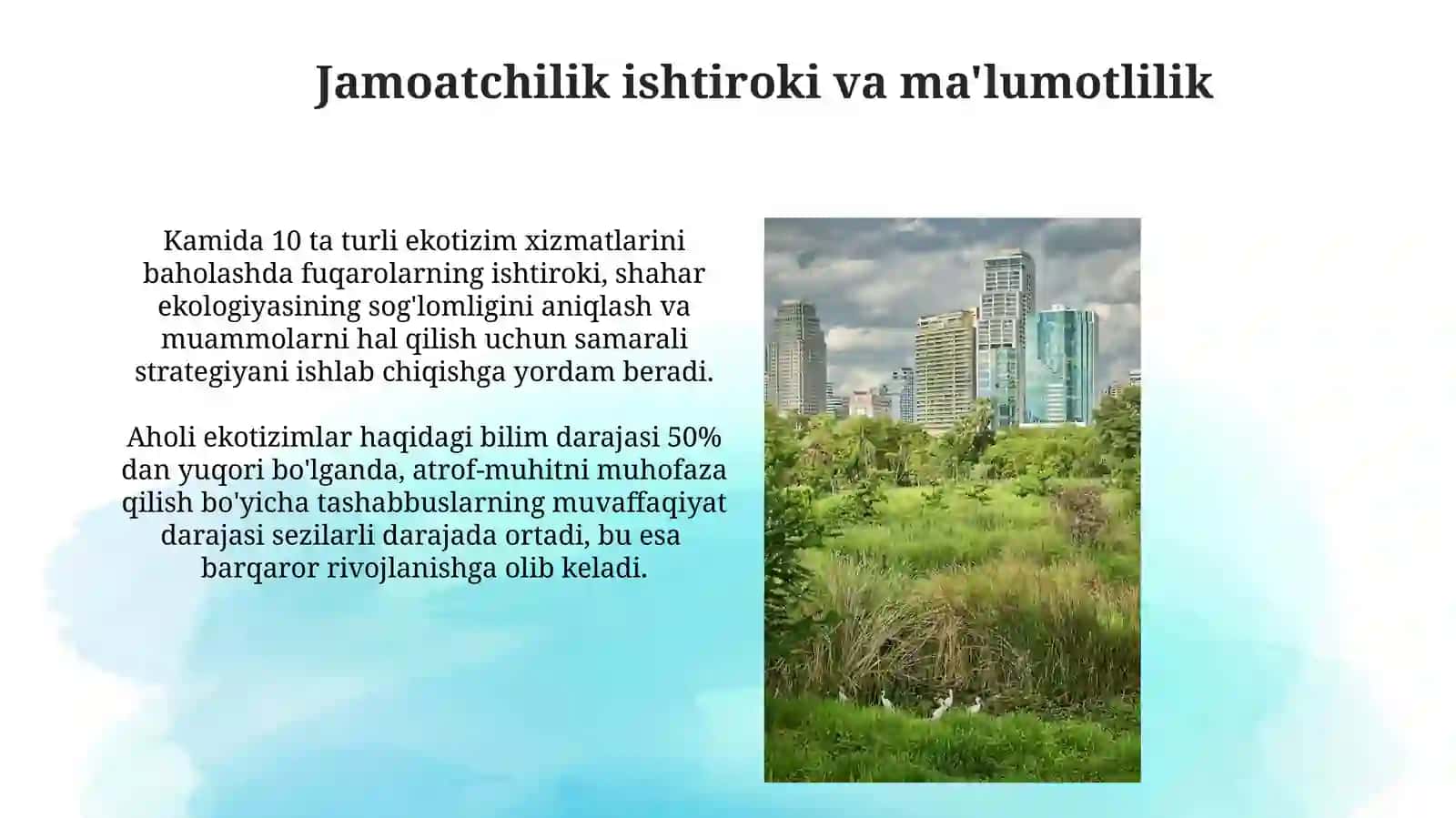 Shaharlarga qoʻyiladigan ekologik talablar 3