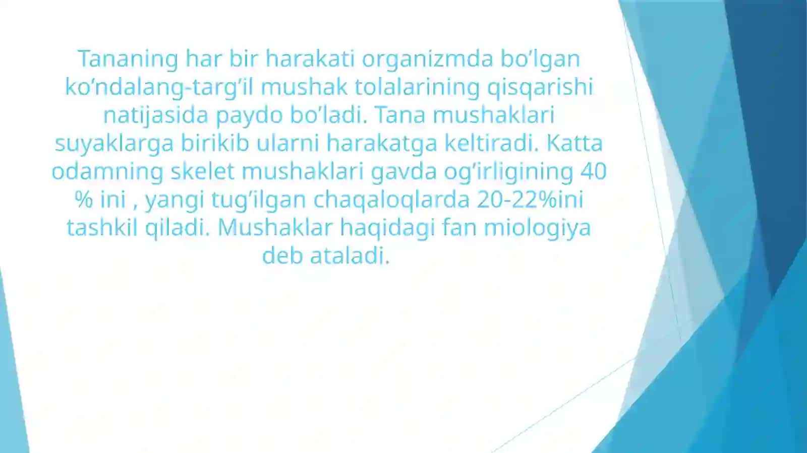TOSHKENT DAVLAT STOMATOLOGIYA INSTITUTI STOMATOLOGIYA FAKULTETI 1-KURS 110-B GURUH TALABASI KAMOLAXON USMONALIYEVANING ANATOMIYA FANIDAN TAYYORLAGAN SLAYD 3