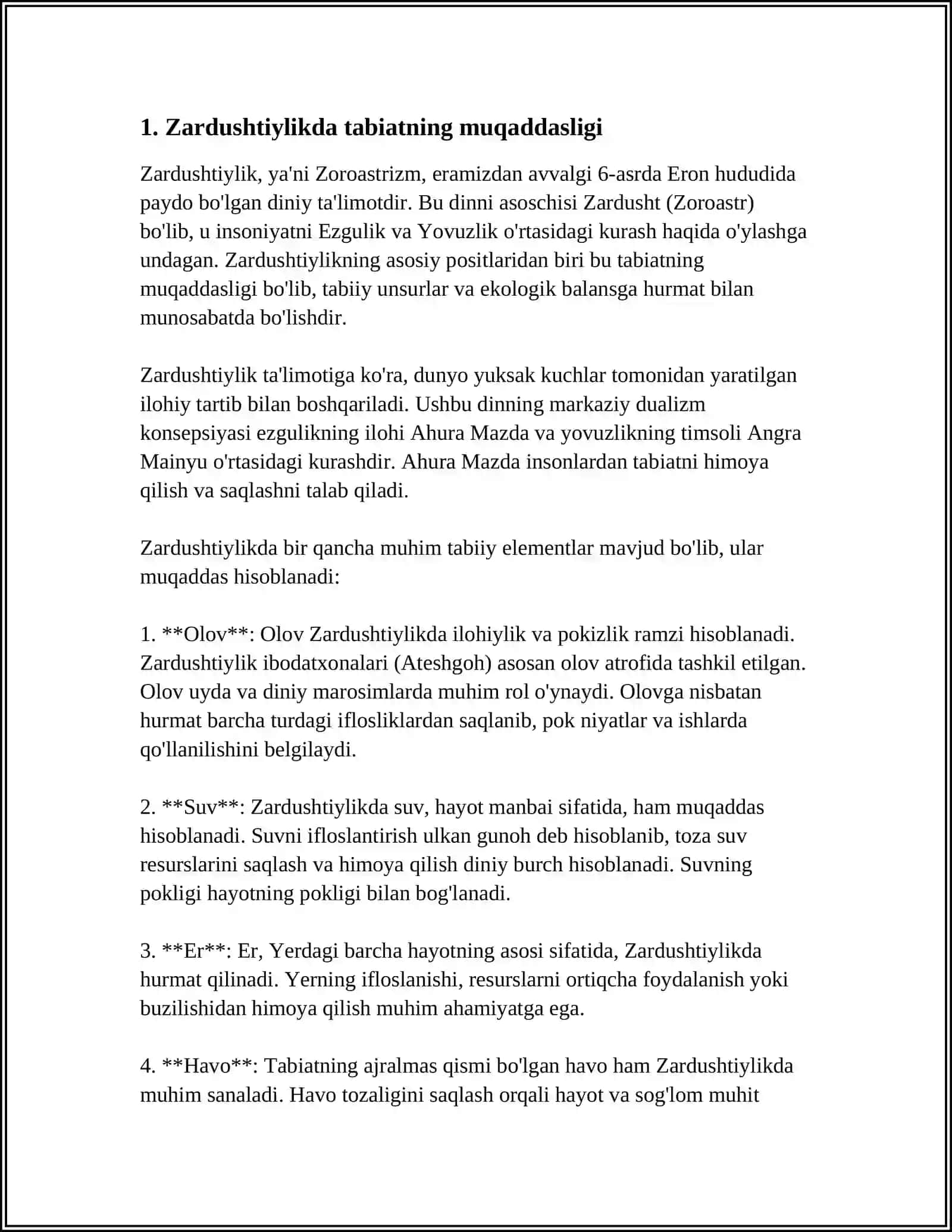 ZARDUSHTIYLIKDA TABIATNING ULUG’LANISHI 3