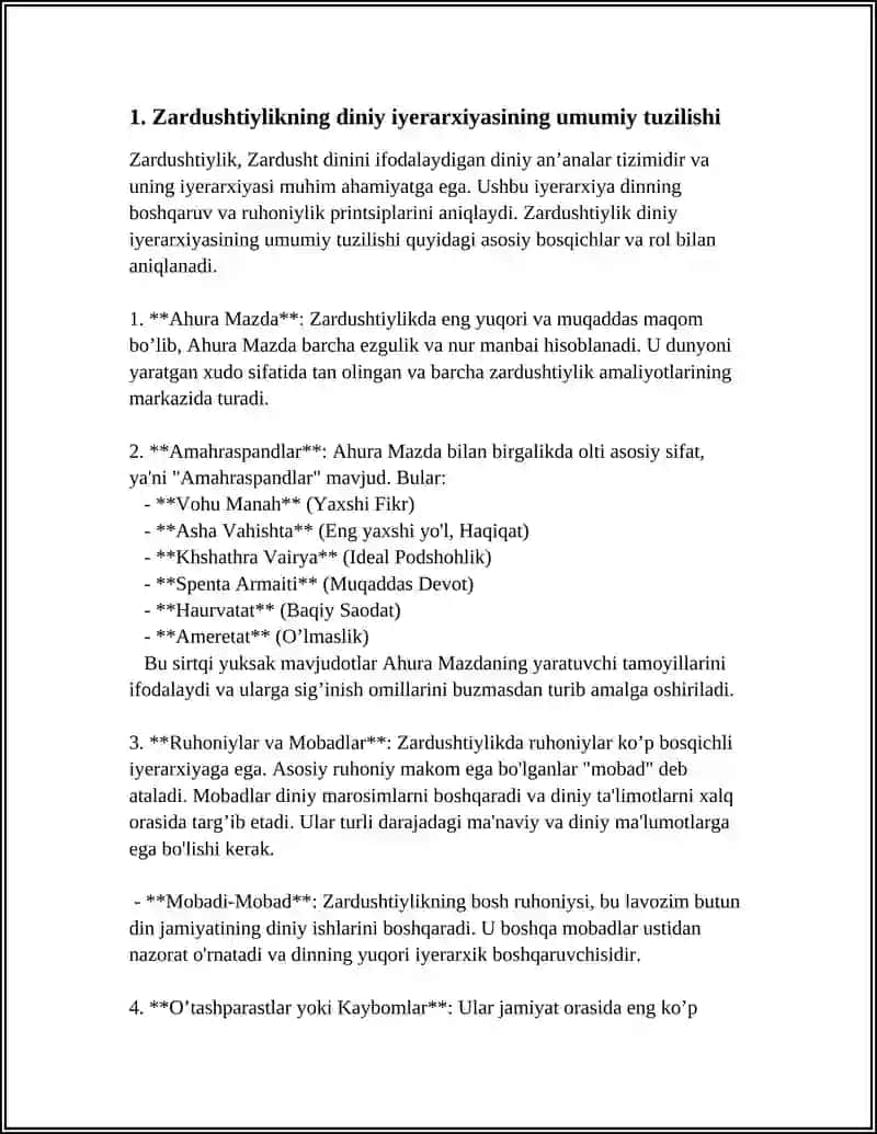 ZARDUSHTIYLIKNING DINIY IYERARXIYASI 3