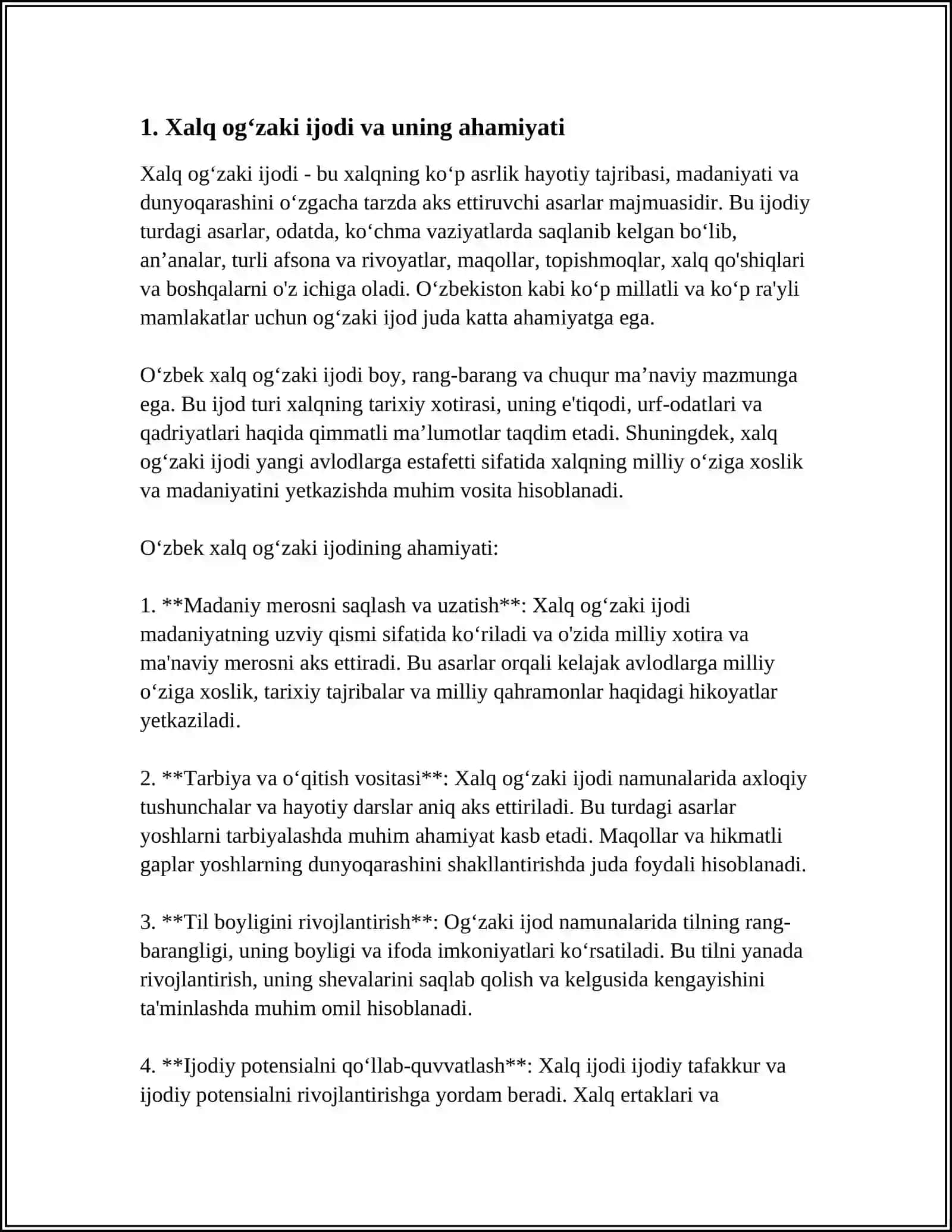 XALQ OGʻZAKI IJODI XALQ QADRIYATLARINING TARKIBIY QISMI SIFATIDA. JANGOVAR OT OBRAZINING TARIXIY ASOSLARI VA BADIIY TALQINI 3