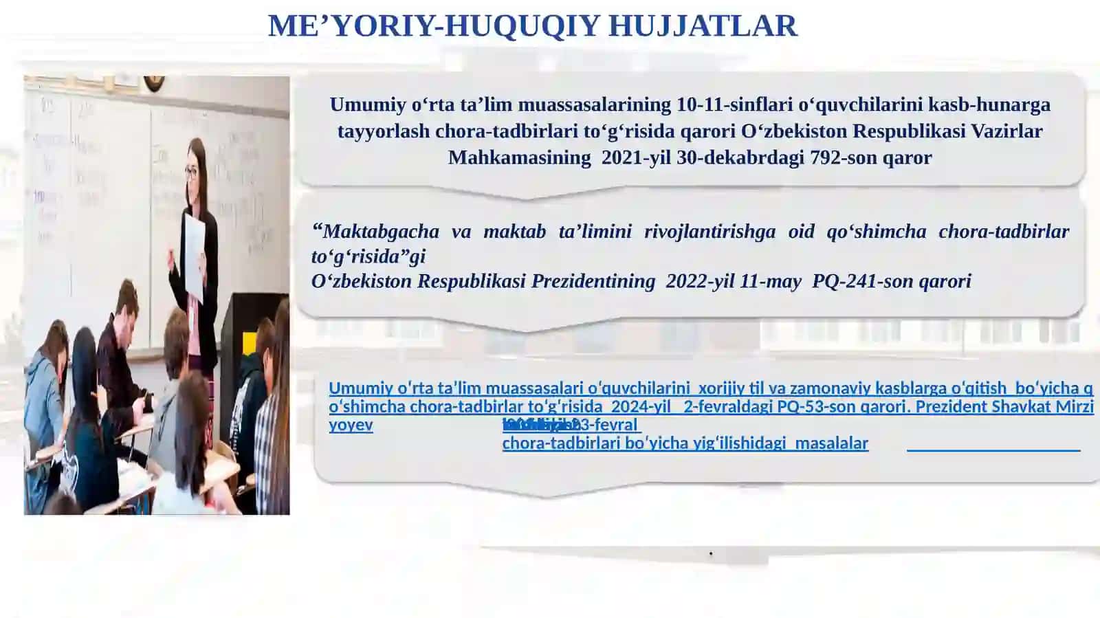 Maktabda oʻquvchi va oʻqituvchilar isamaradorligini oshirish 3
