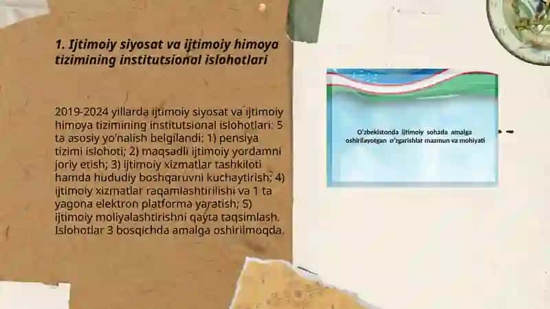 Ijtimoiy sohada amalga oshirilayotgan o'zgarishlar mazmuni va mohiyati 3