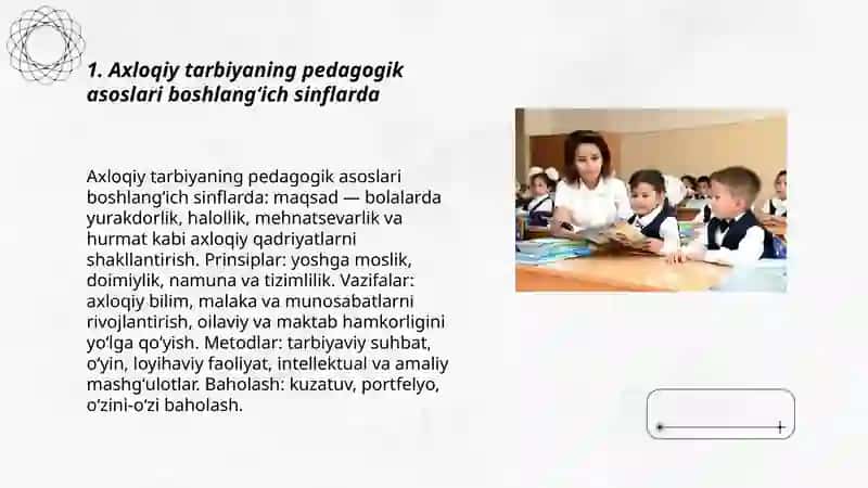 Boshlangʻich sinf oʻquvchilarini axloqiy tarbiyalash metodikasi 3