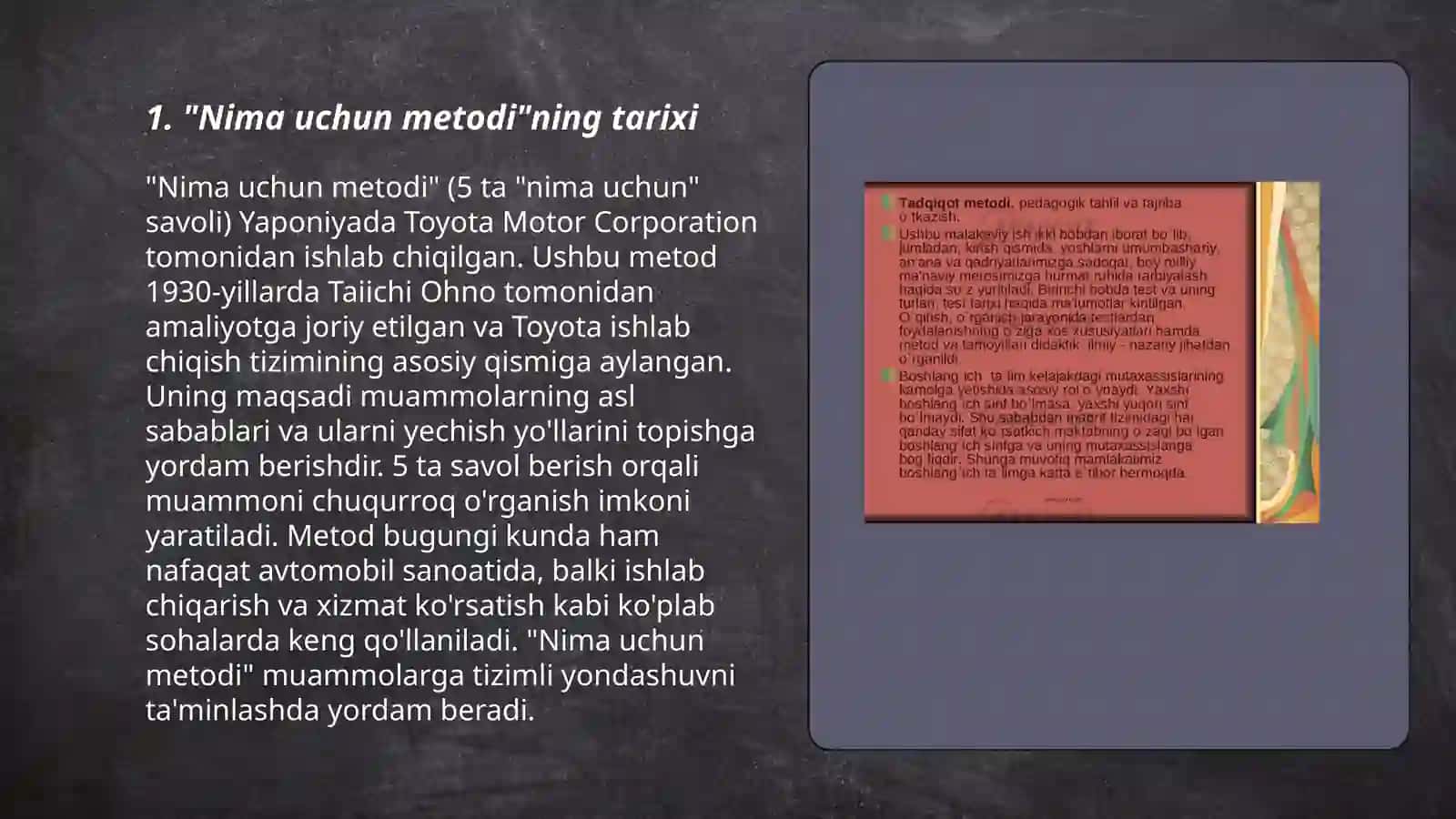 Nima uchun metodi 3
