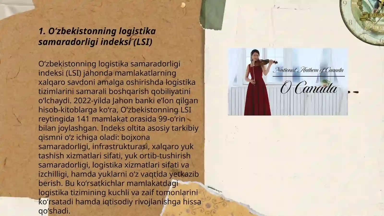 Oʻzbekistonning logistika samaradorligi indeksi (LSI) 3