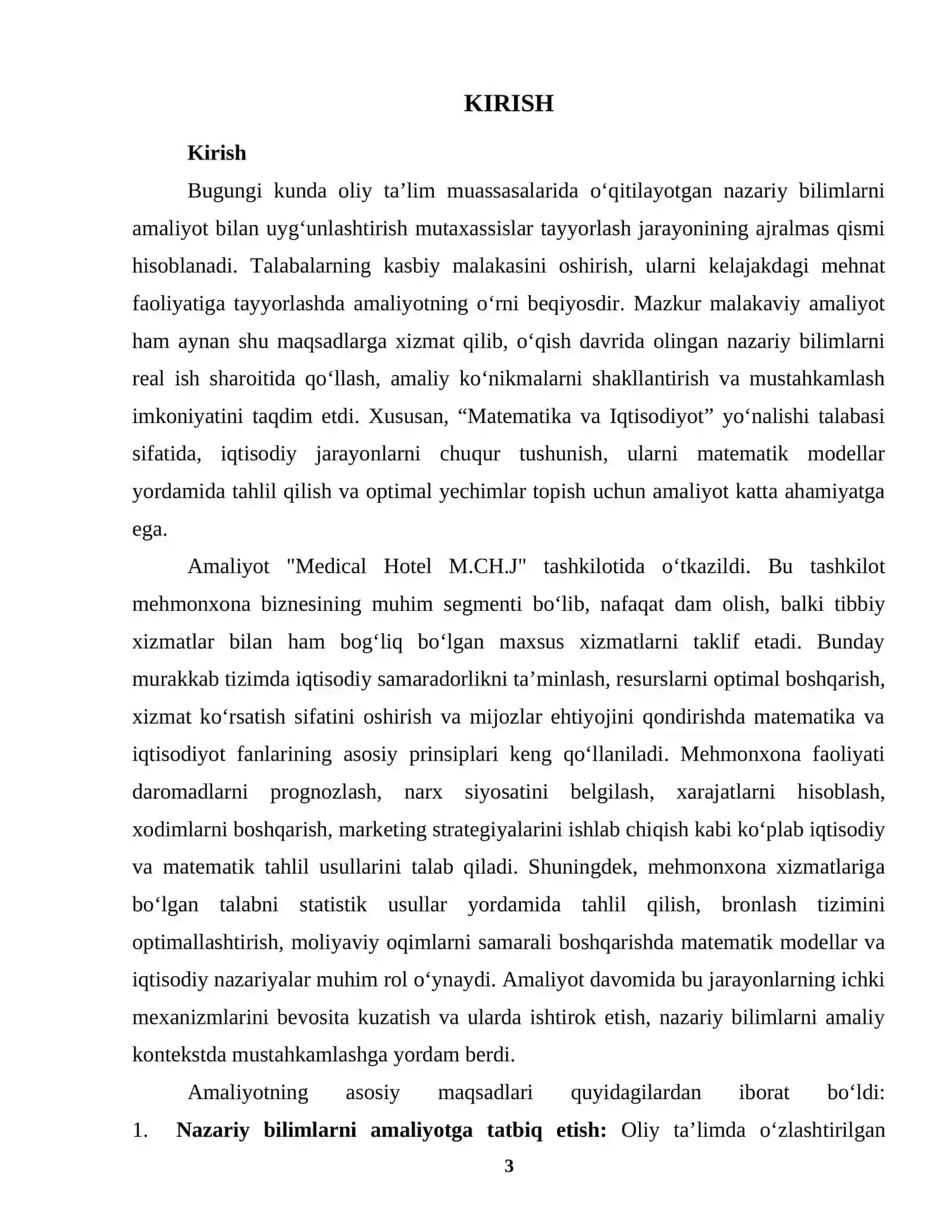 Mehmonxona xizmat korsatishi boyicha malakaviy amalyoti 3