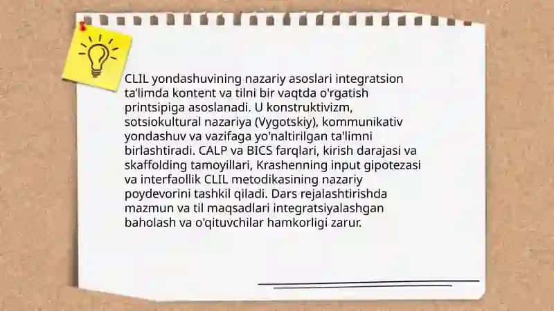 Integratsion ta’limda CLIL yondashuvi 3