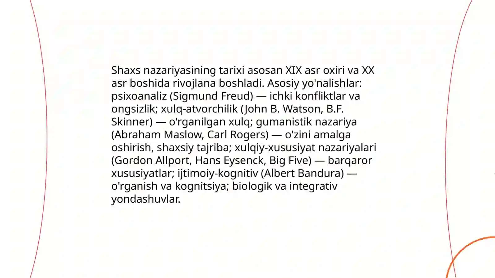 Shaxs nazariyasi va konsultatsiya amaliyoti 3