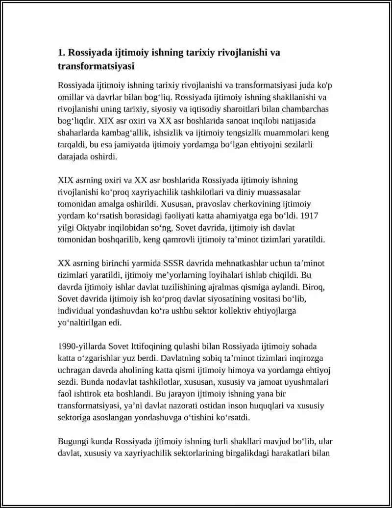 ROSSIYADA IJTIMOIY ISHNING RIVOJLANISHIGA ASOSIY TENDENSIYALAR 3