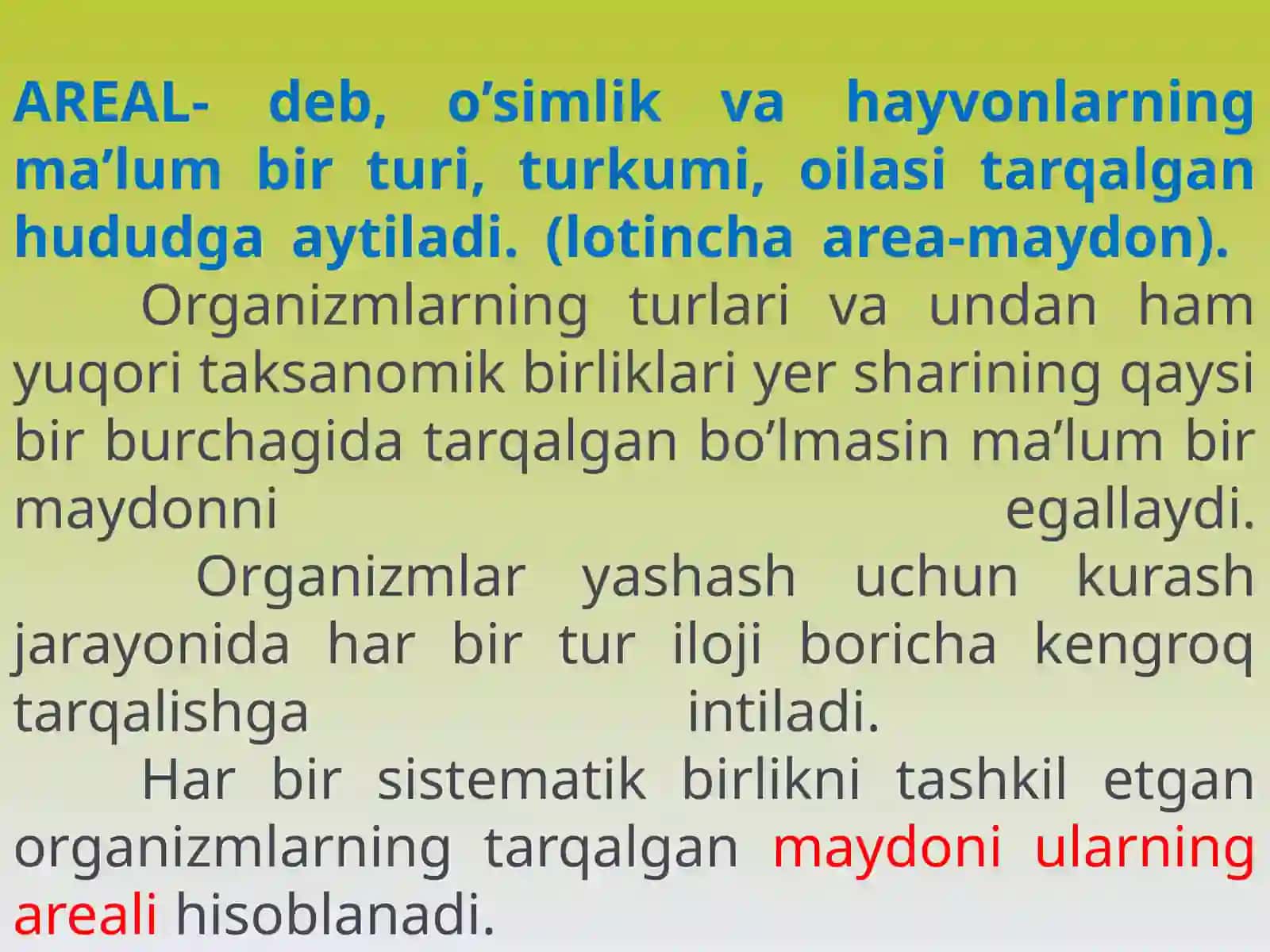 AREAL HAQIDA TA’LIMOT ASOSLARI 3