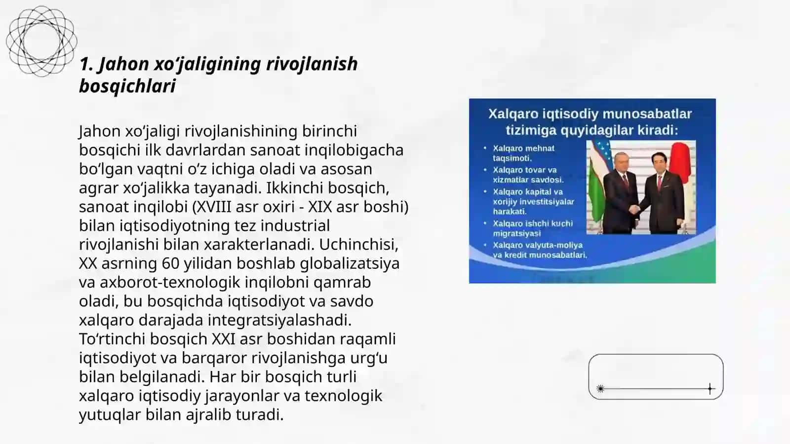 Jahon xoʻjaligi toʻgʻrisidagi iqtisodiy gʻoyalar 3