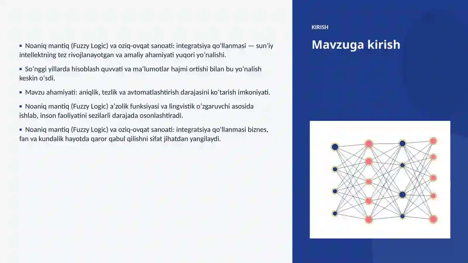 Noaniq mantiq (Fuzzy Logic) va oziq-ovqat sanoati: integratsiya qo'llanmasi 3
