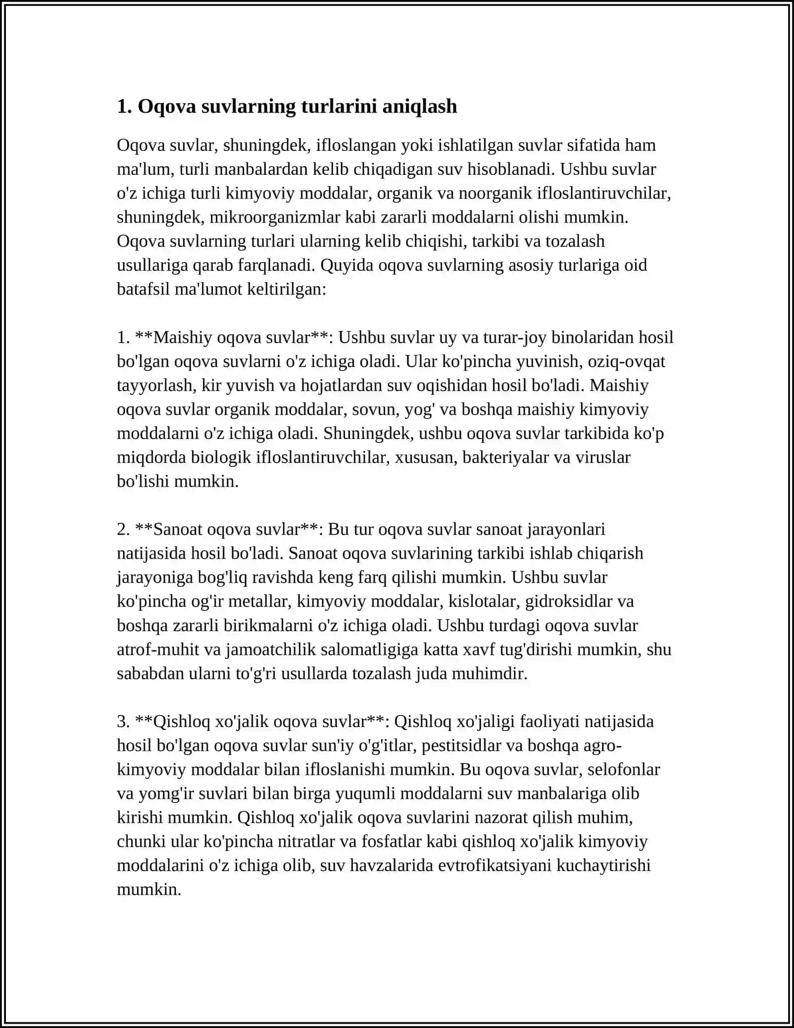 TOʻQIMACHILIK SANOATI TARMOQLARIDAGI OQAVA SUV MUVAMMASI 3