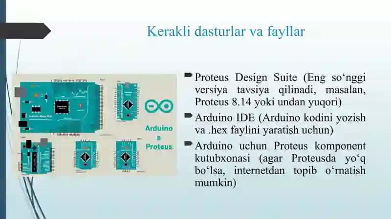 PROTEUS DASTURIDA ARDUINONI EMULYATSIYA QILISH 3
