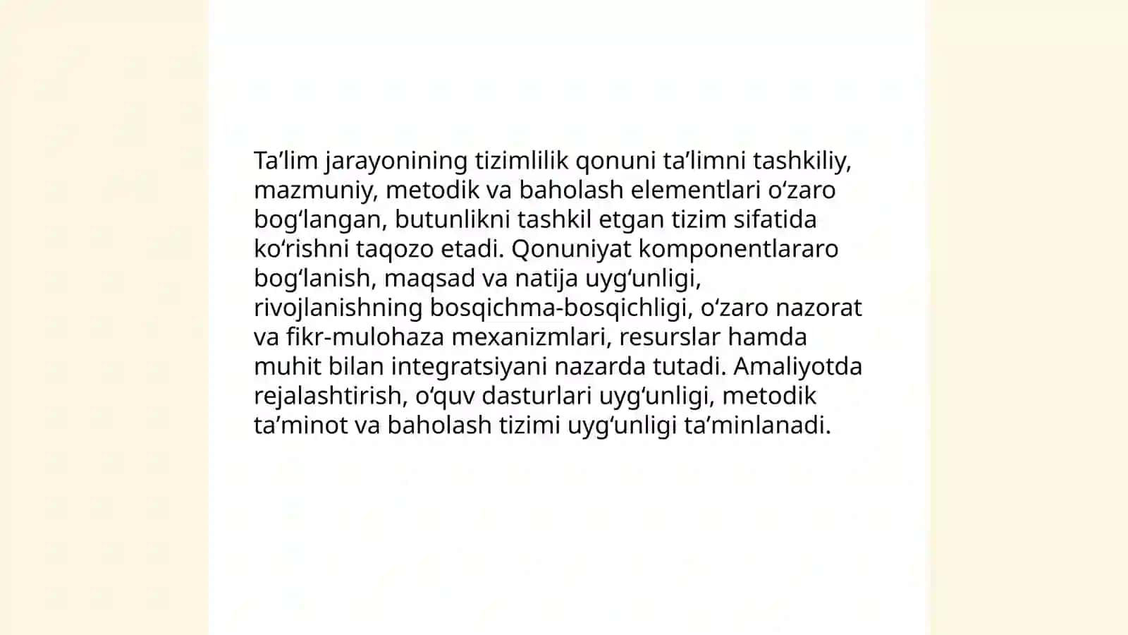 Taʼlim qonuniyatlari 3