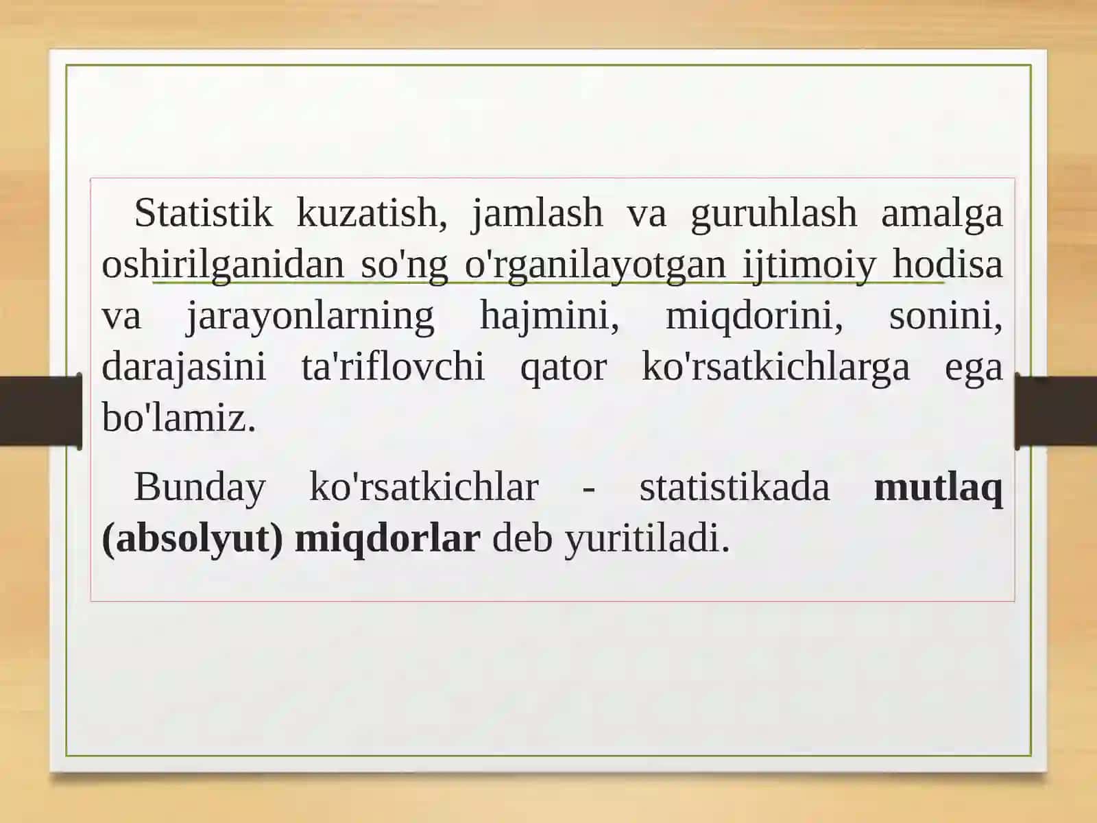 Statistik ko'rsatkichlar 3