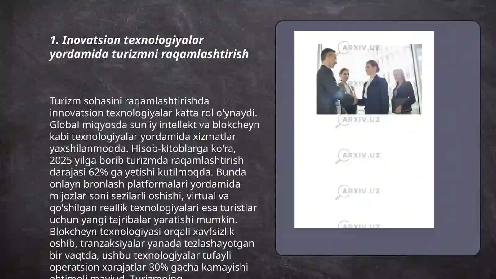 Inovatsion turizm biznesini rivojlantirish 3