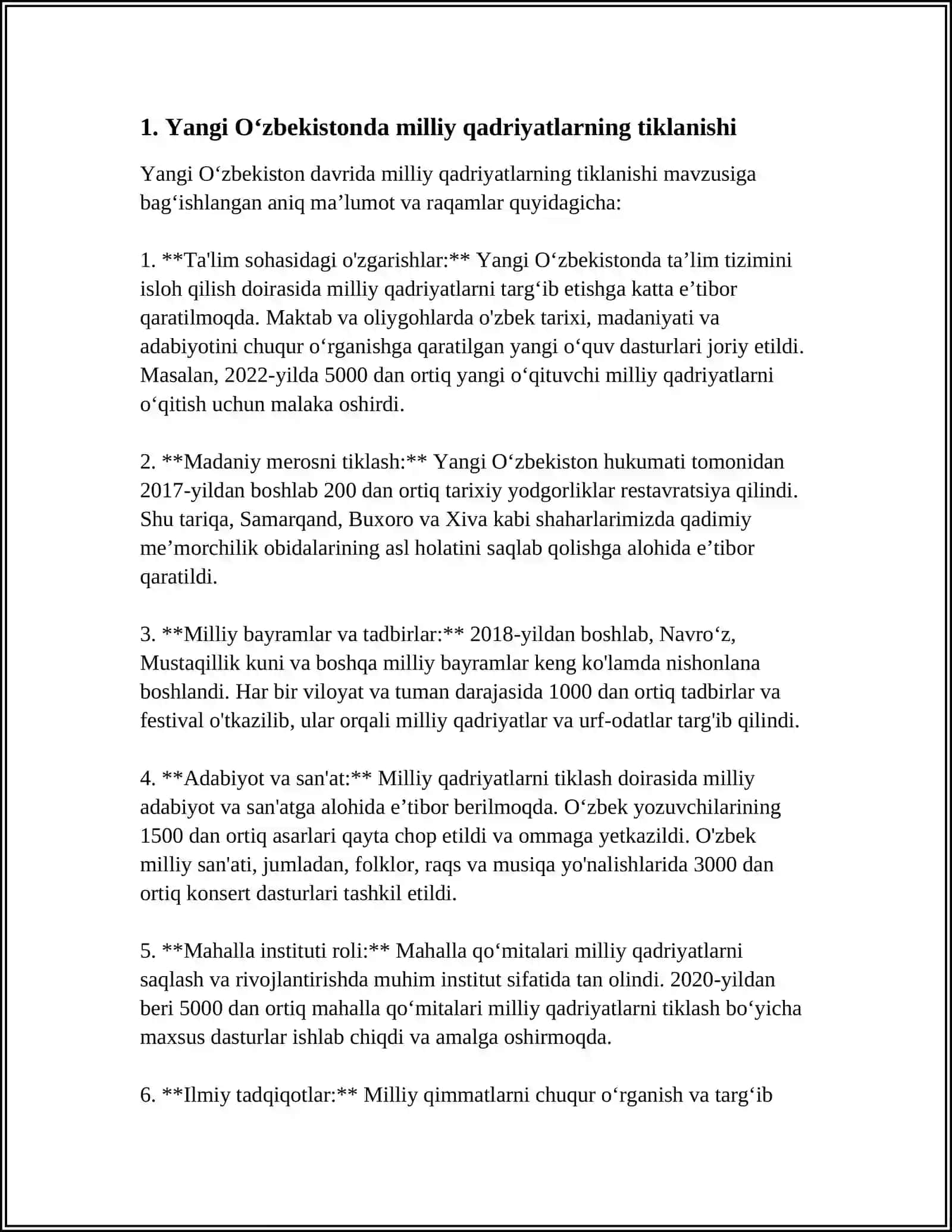 YANGI ÕZBEKISTONDA AMALGA OSHIRILAYOTGAN MA'NAVIY ÒZGARISHLAR 3