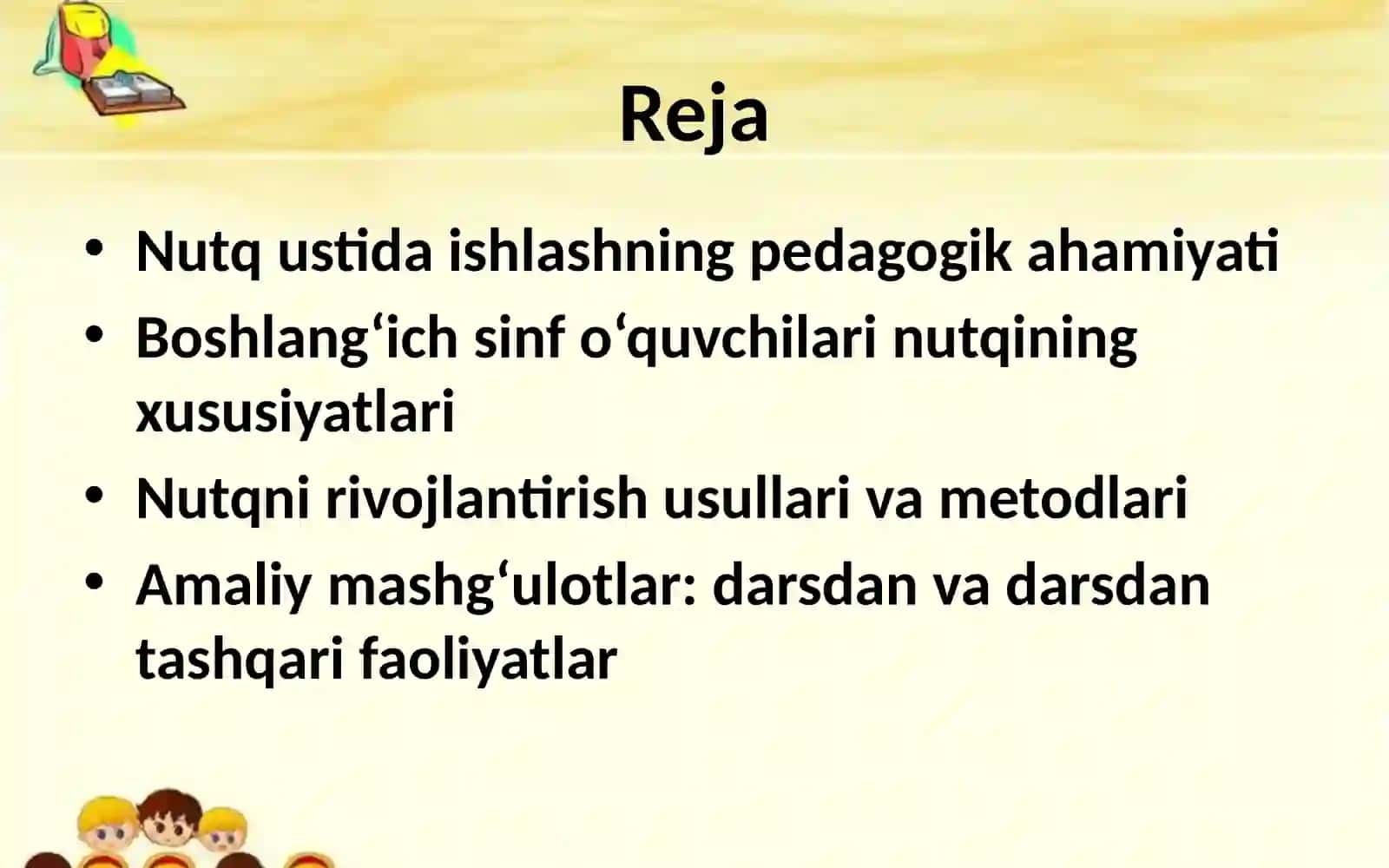 BOSHLANG'ICH SINFDA NUTQ USTIDA ISHLASH 3
