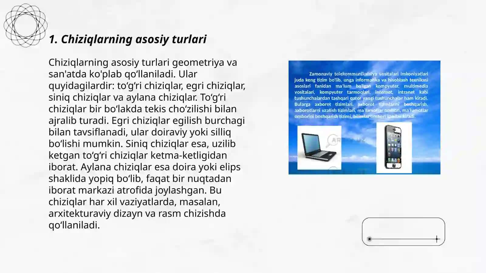 Chiziqlarning urinish tartibi va oʻramasi 3