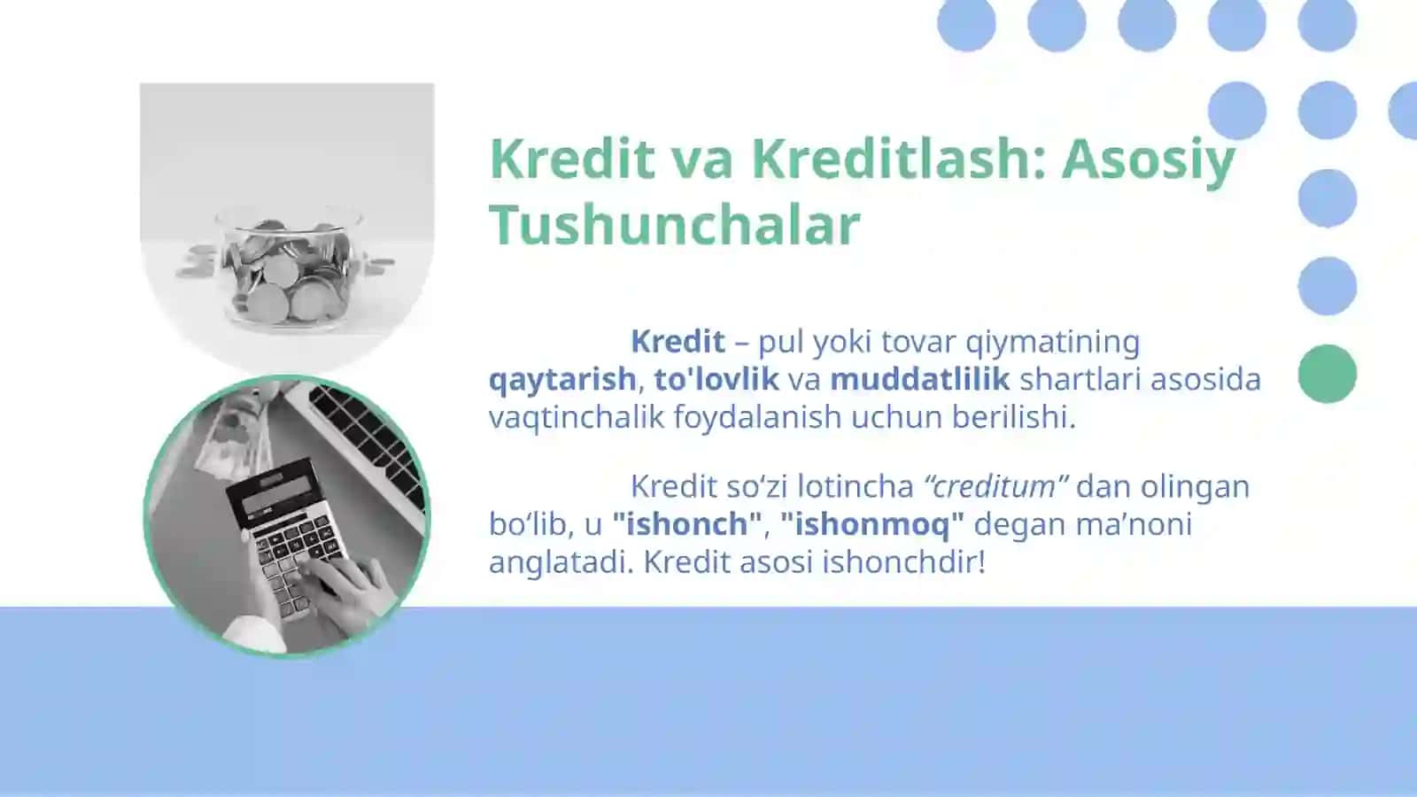 Kreditning zarurligi, funksiyalari,turlarivashakllari 3