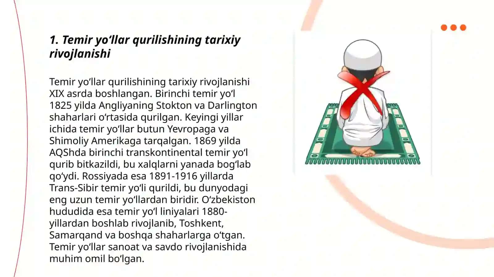 Temir yoʻllar qurilishining oʻziga xos xususiyatlari 3