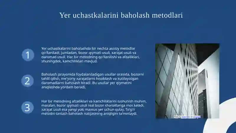 Yer uchastkalarini baholash metodlari 3