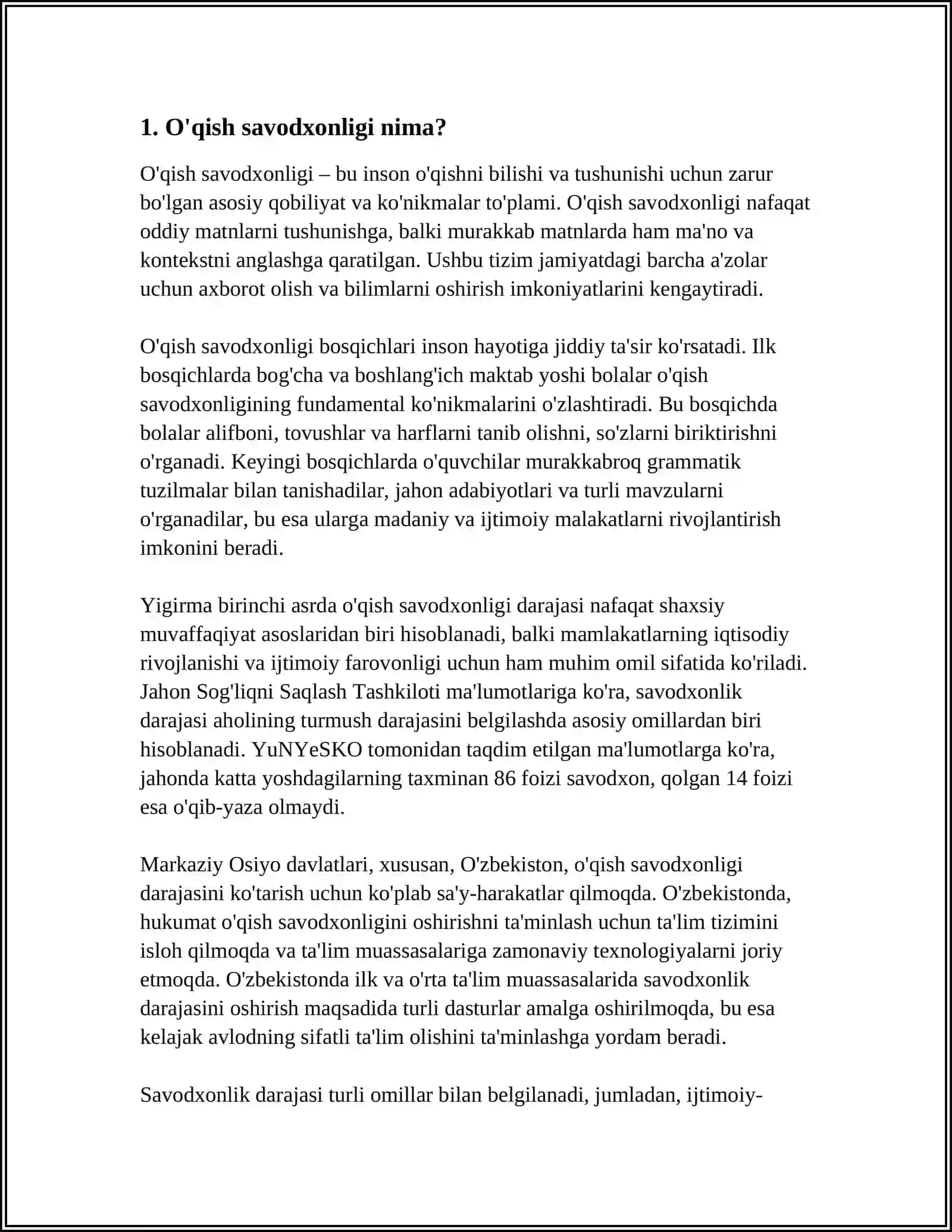ÒQISH SAVODXONLIGI DARSLARIDA 4K MODELINI QÒLLASH MAVZUSIDA DARS ISHLANMA 3