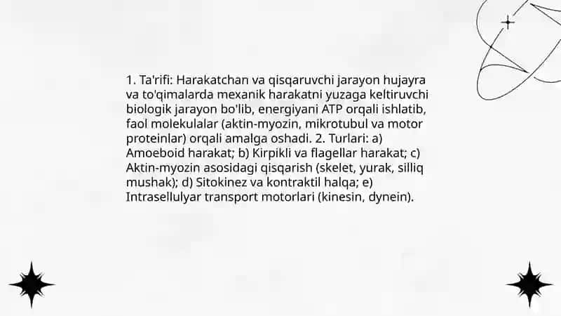 Harakatchan va qisqaruvchi jarayon 3