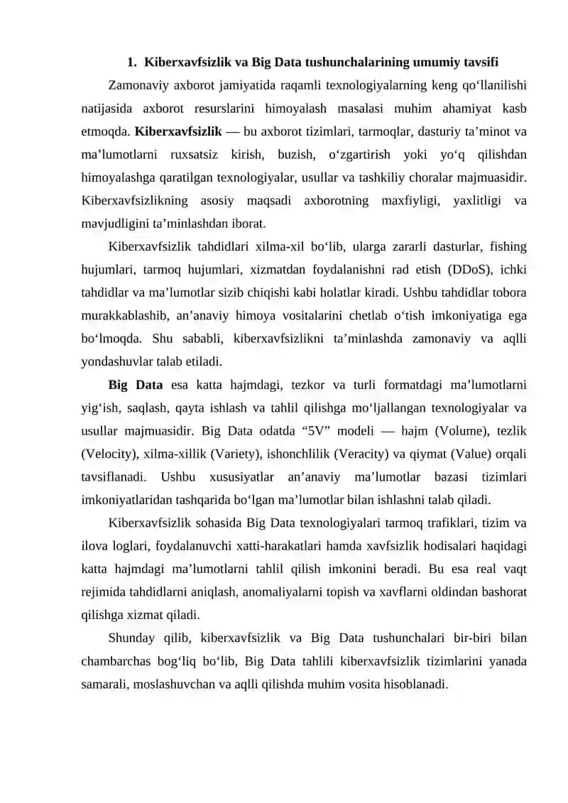 Kiberxavfsizlik va Big Data Tahlili 3