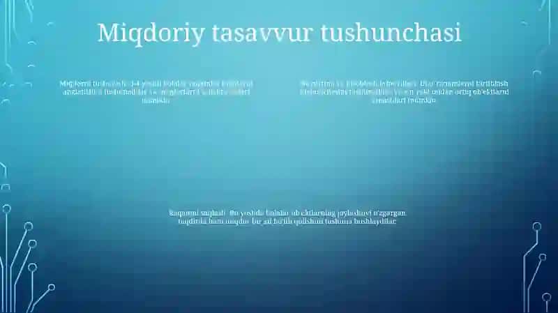 3-4 Yoshli Bolalarda Miqdoriy Tasavvurlarning O'ZigaXosHususiyati 3
