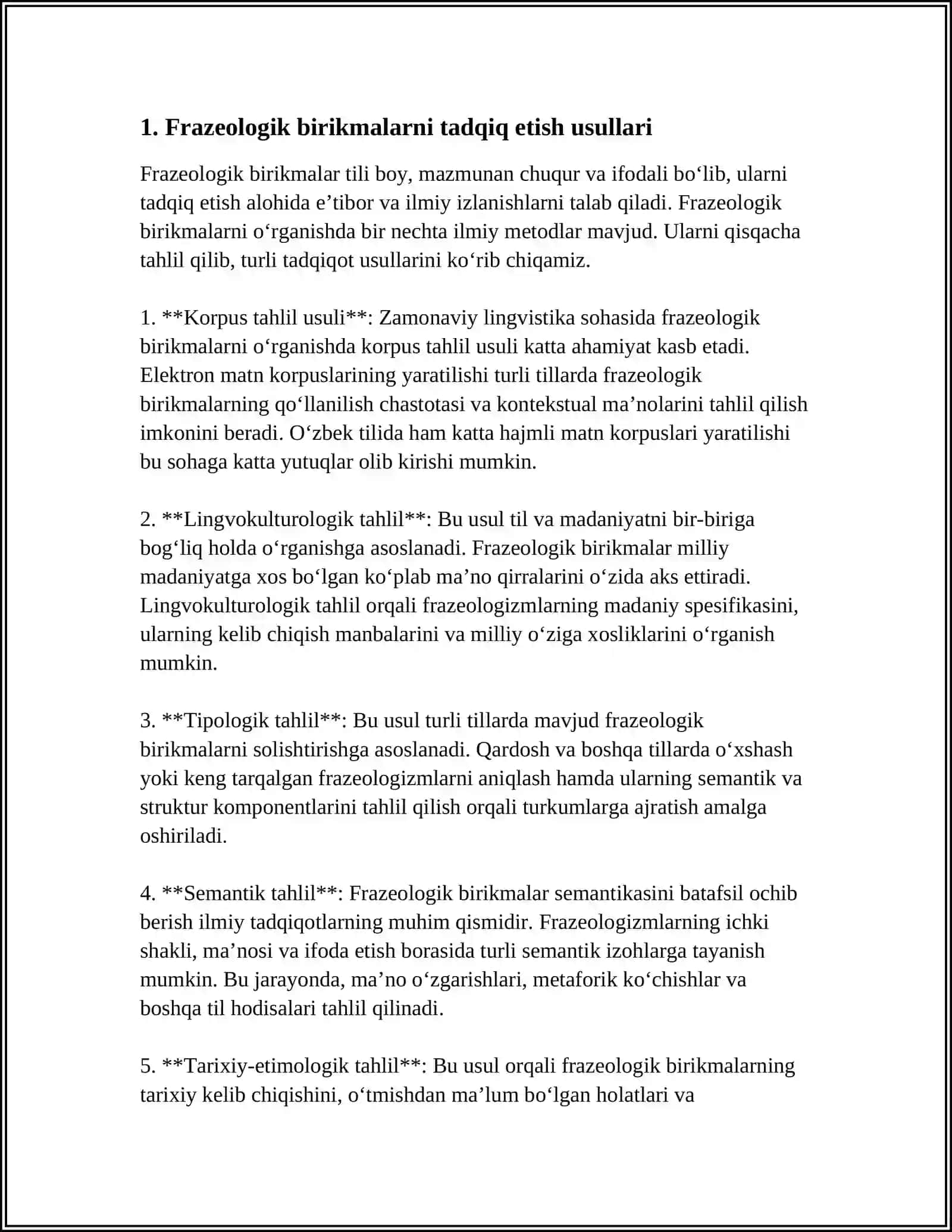 FRAZEOLOGIYA. FRAZEOLOGIK EKVIVALENT HODISASI 3