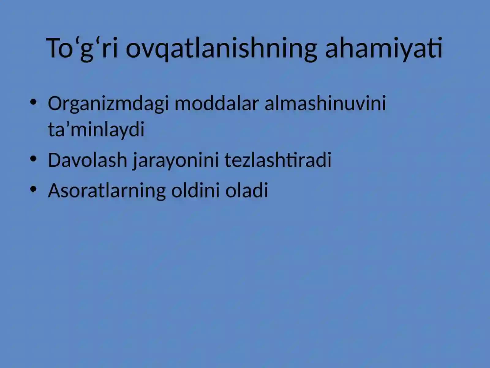 Bemorlarni ovqatlantirish. Davolovchi parxezlar 3