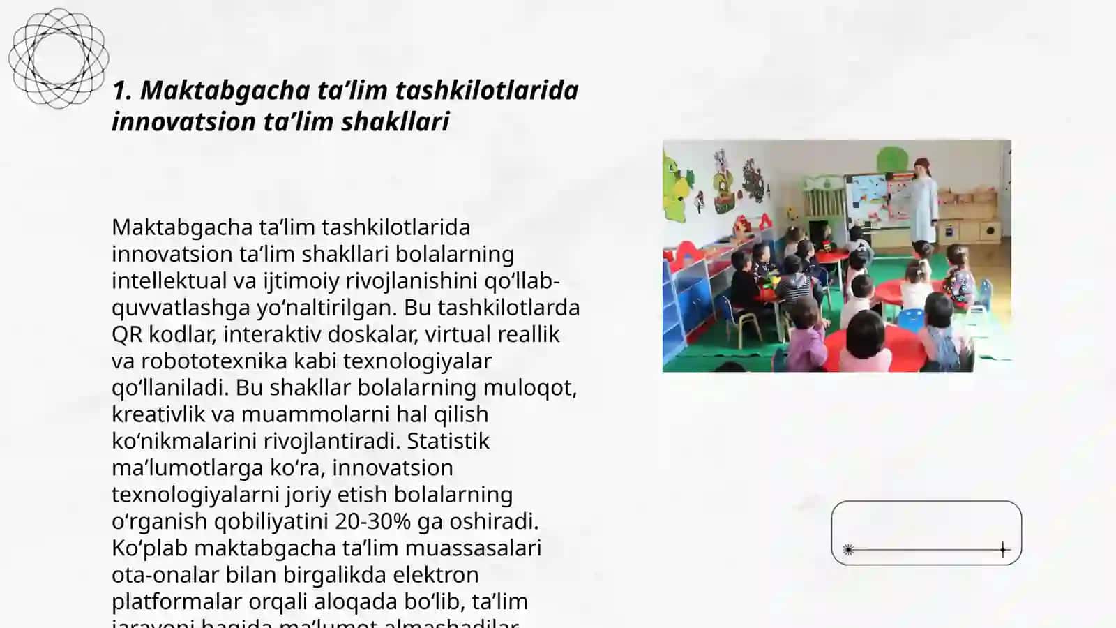 Maktabgacha talim tashkilotlarida taʼlim shakli 3