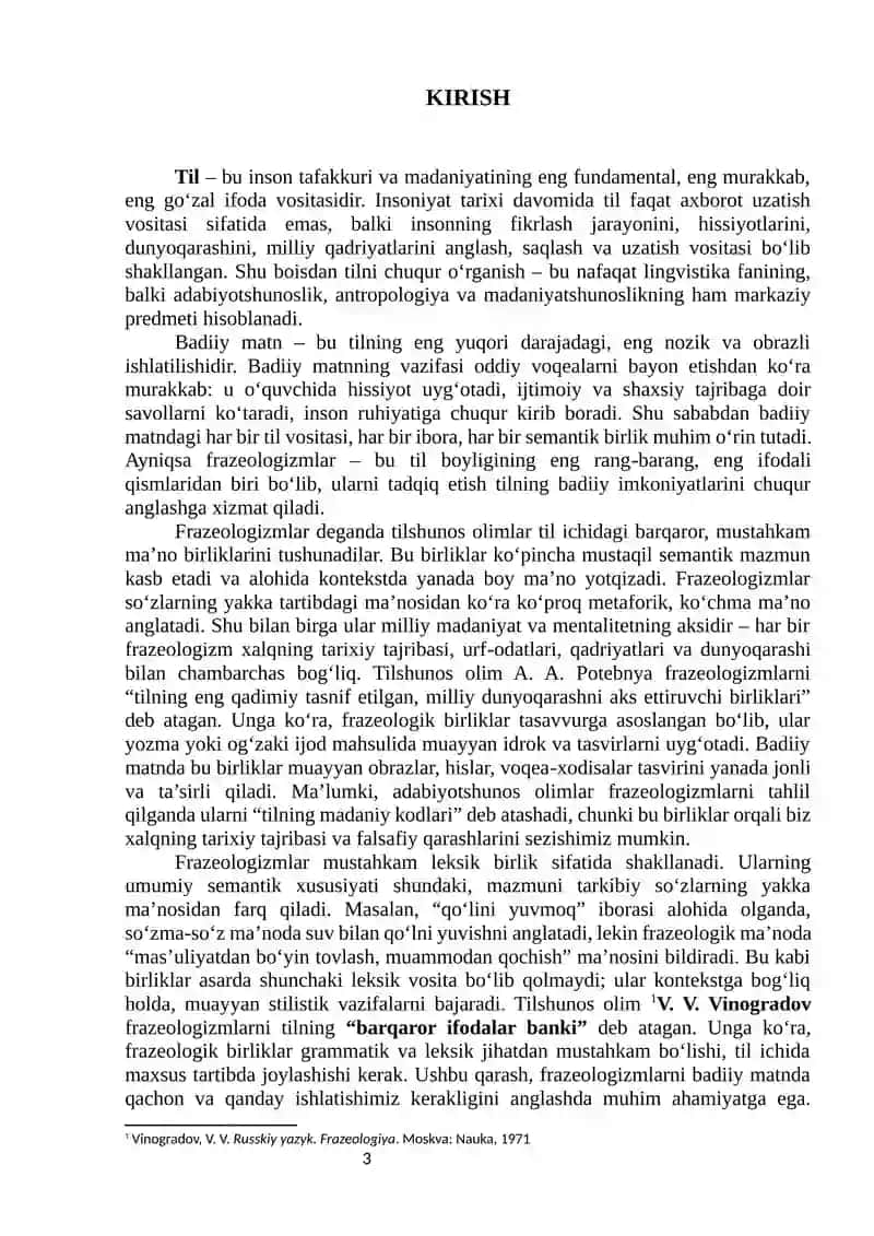 Frazeologizmlarning badiiy matnda tutgan o‘rni 3