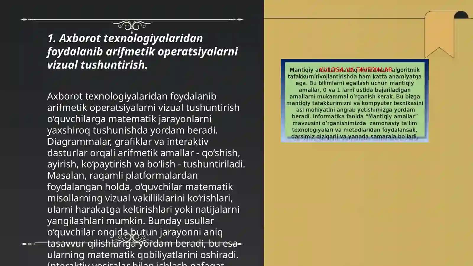 Arifmetik amallarni o‘rgatishda axborot texnologiyalaridan foydalanish 3
