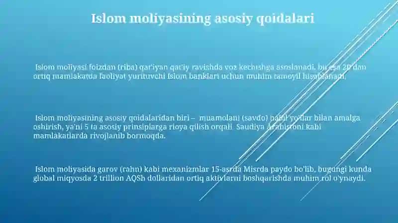 Islom moliyasi mohiyati tamoillari va asosiy qonuniyatlari 3