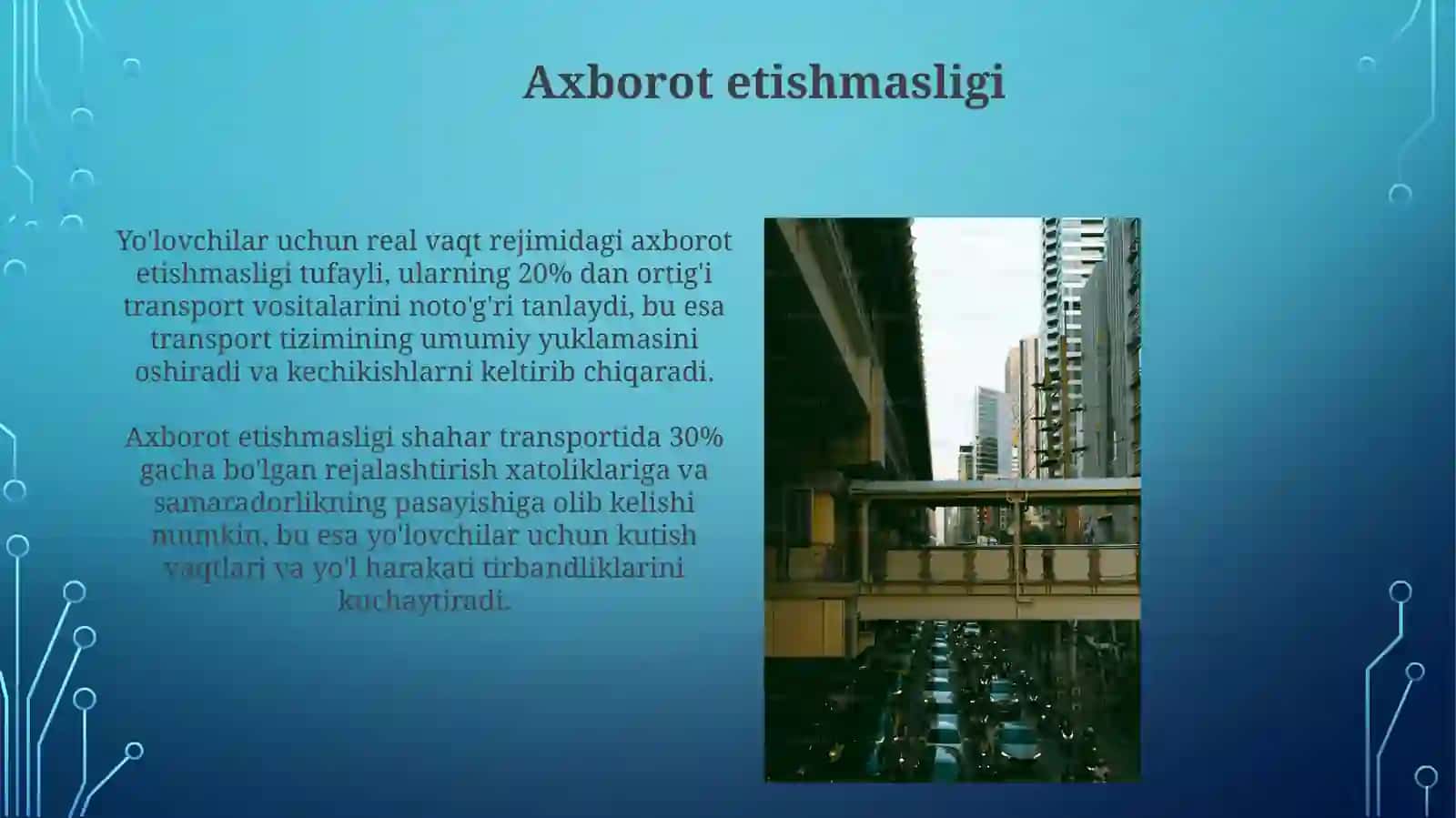 Shahar transporti muammolari 3