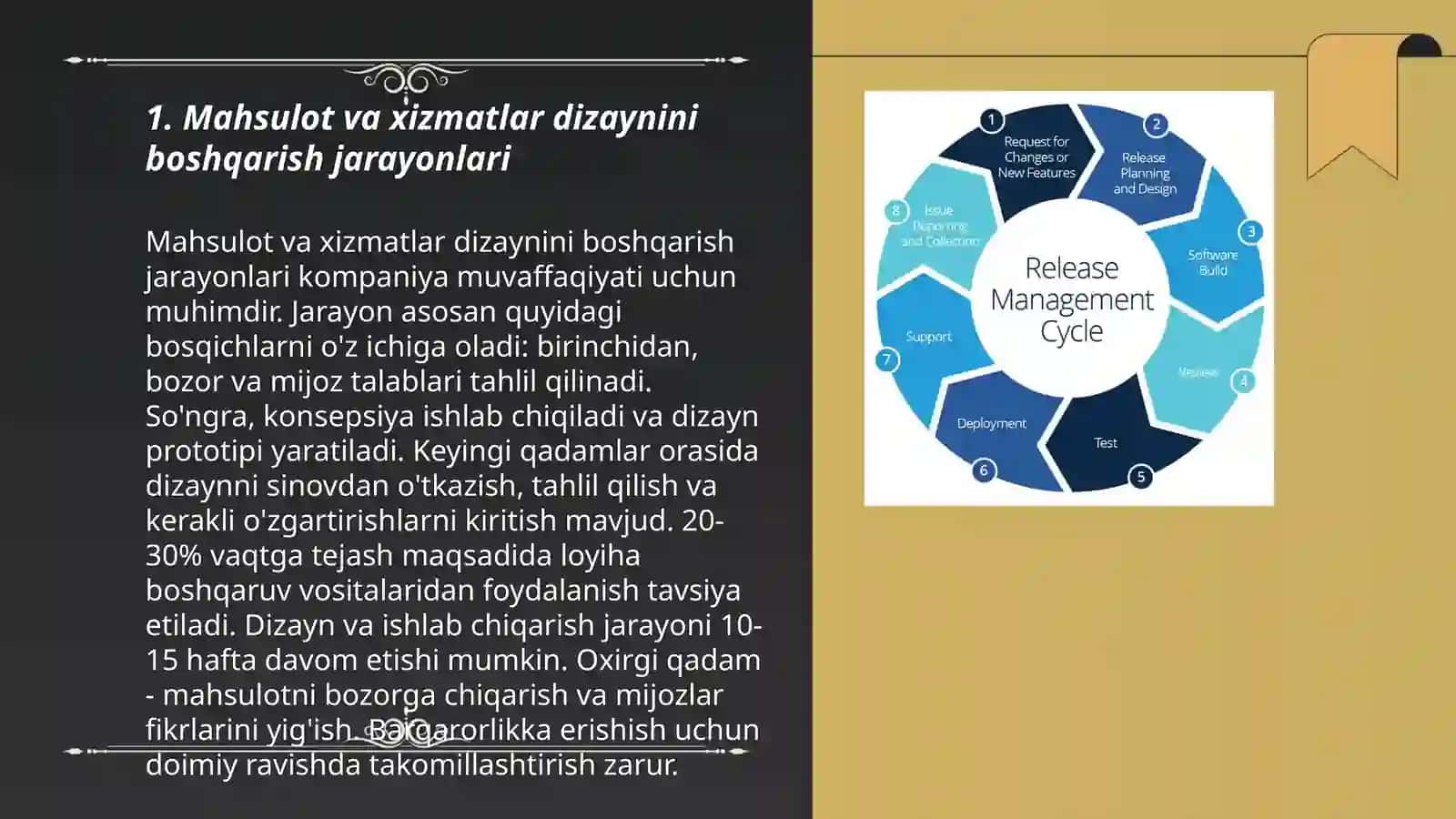 Mahsulot va xizmatlar dizaynini boshqarish jarayonlari 3