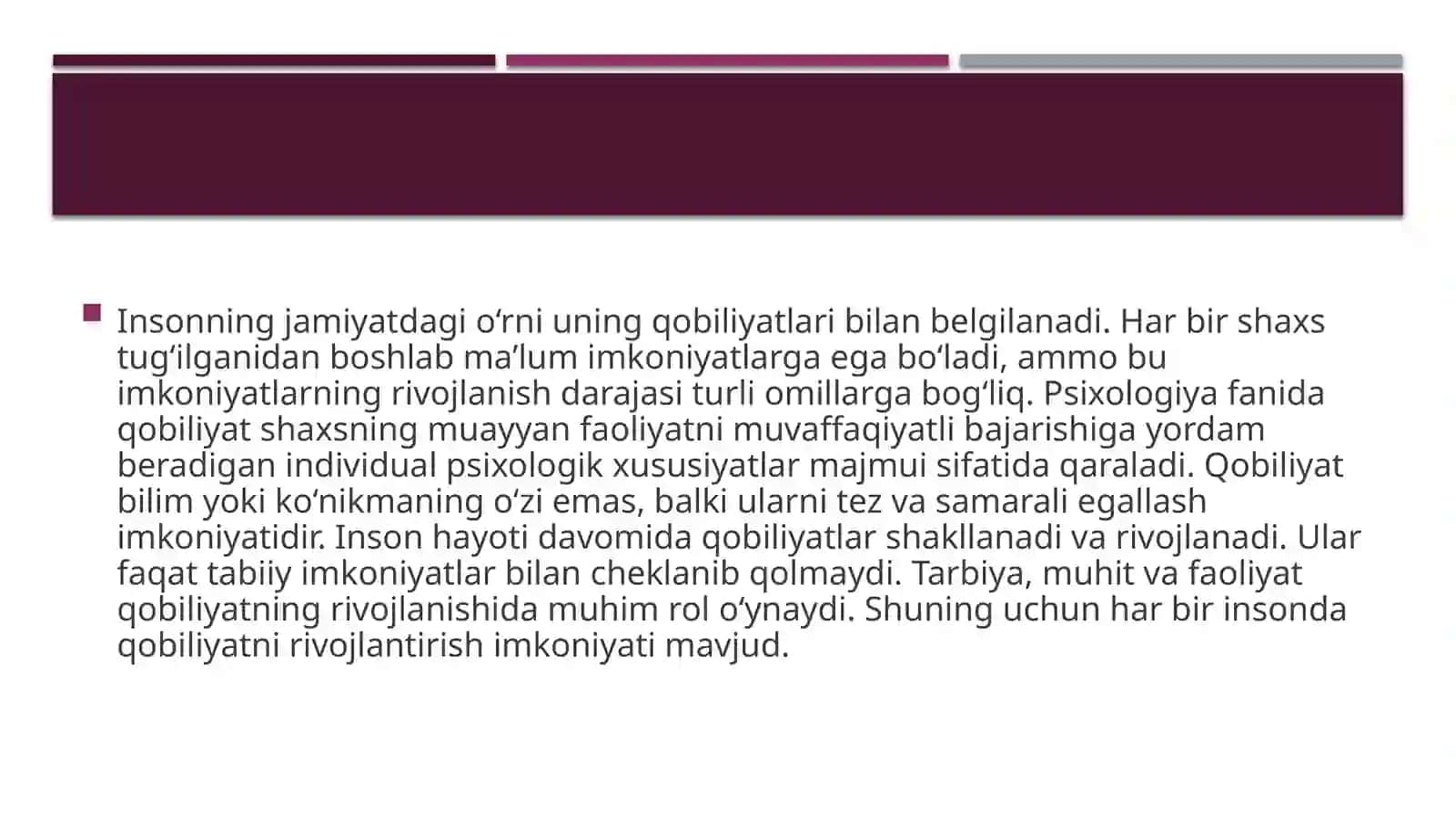 Inson qobiliyatining rivojlanishiga ta’sir qiluvchi omillar 3