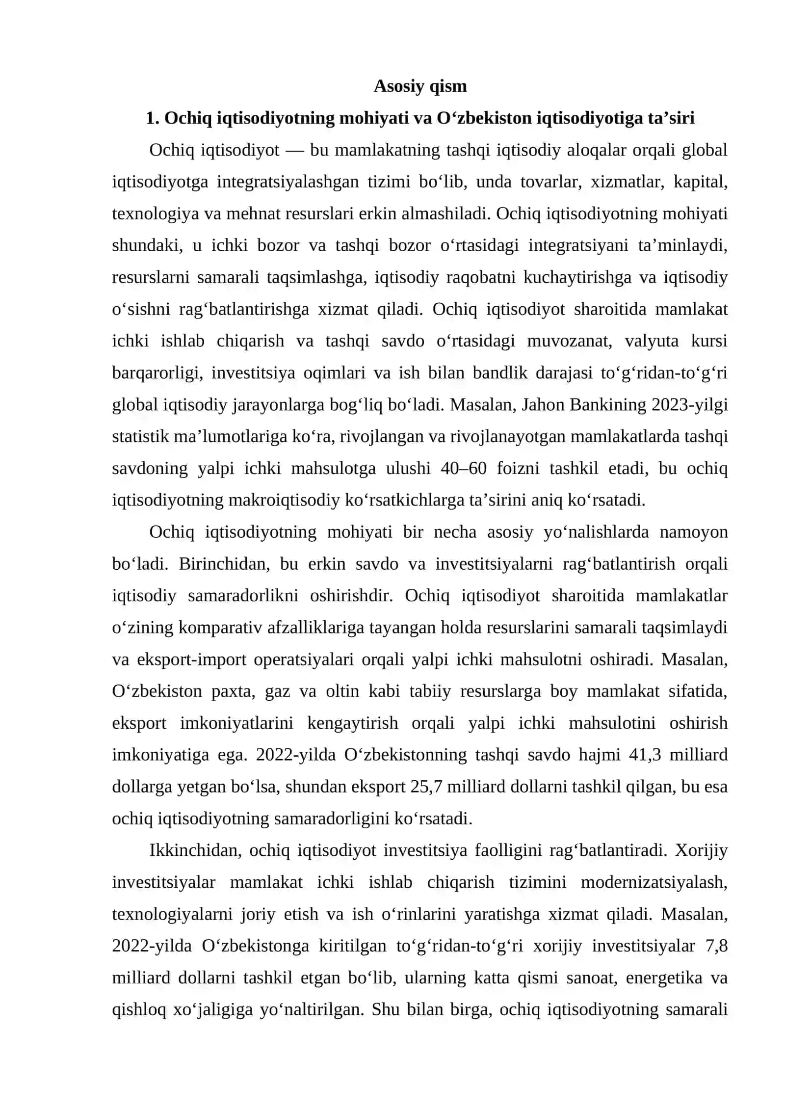 O‘zbekistonning ochiq iqtisodiyotdagi makroiktisodiy barqarorligi 3