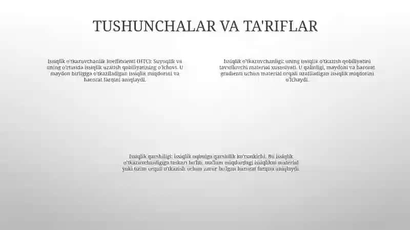 Issiqlik Uzatish Koeffitsenti 3