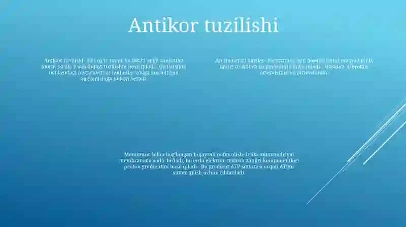 Antitanalar. Ularning Biosintezi. Membrana Bilan Bog' Langan Oqsillar 3